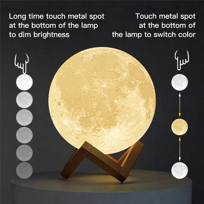 8cm Moon Lamp LED Night Light