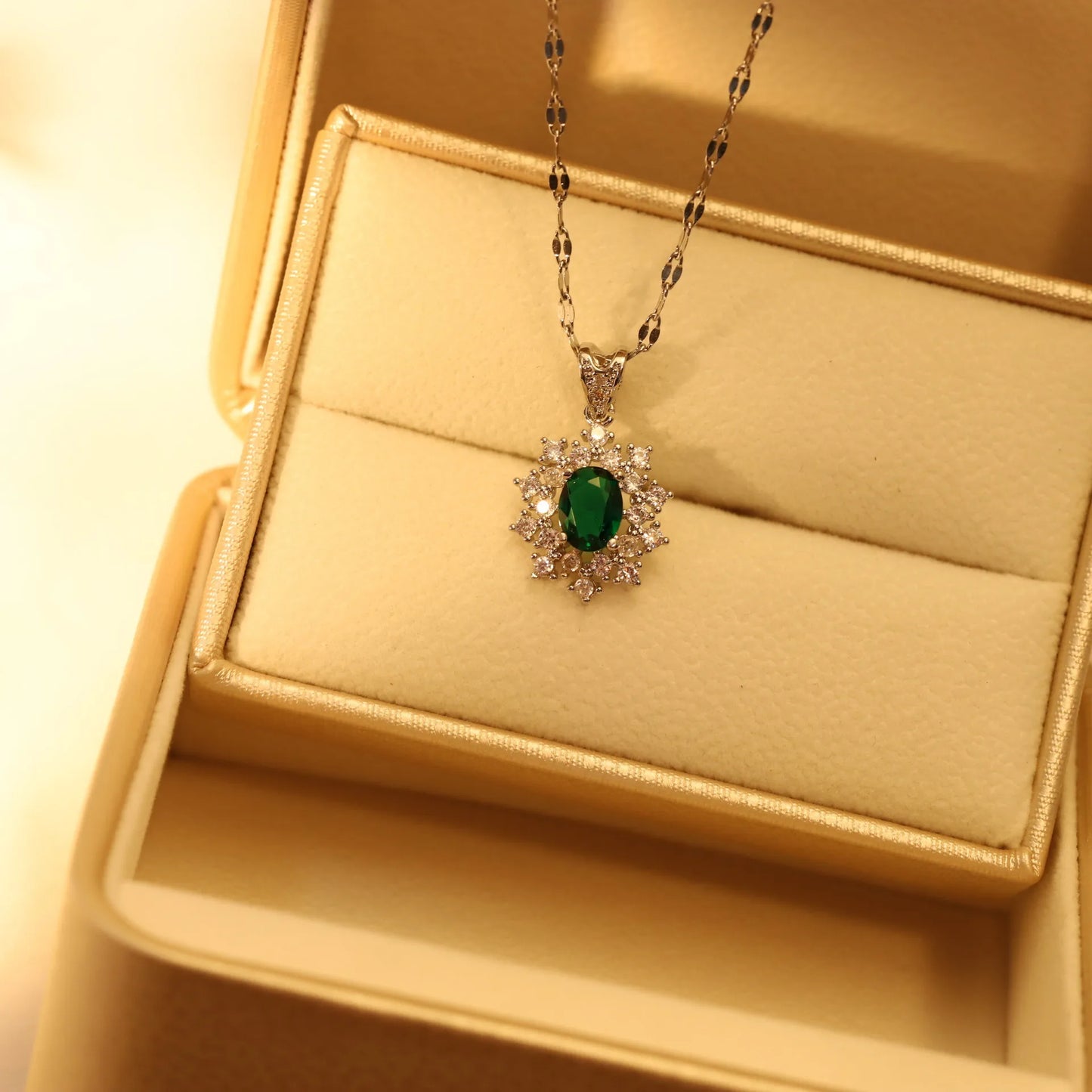 Oval Green Crystal Zircon