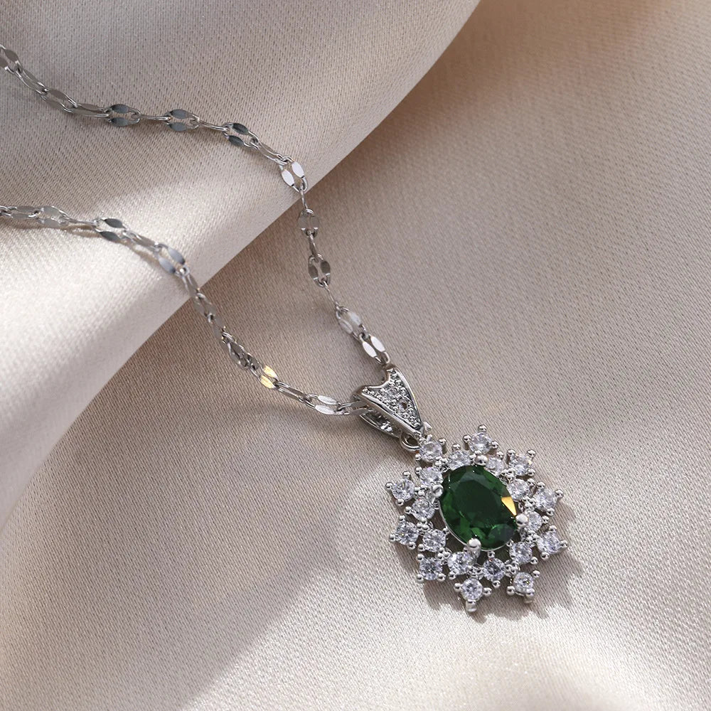 Oval Green Crystal Zircon