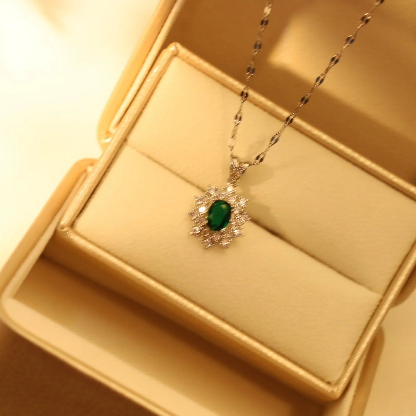 Oval Green Crystal Zircon